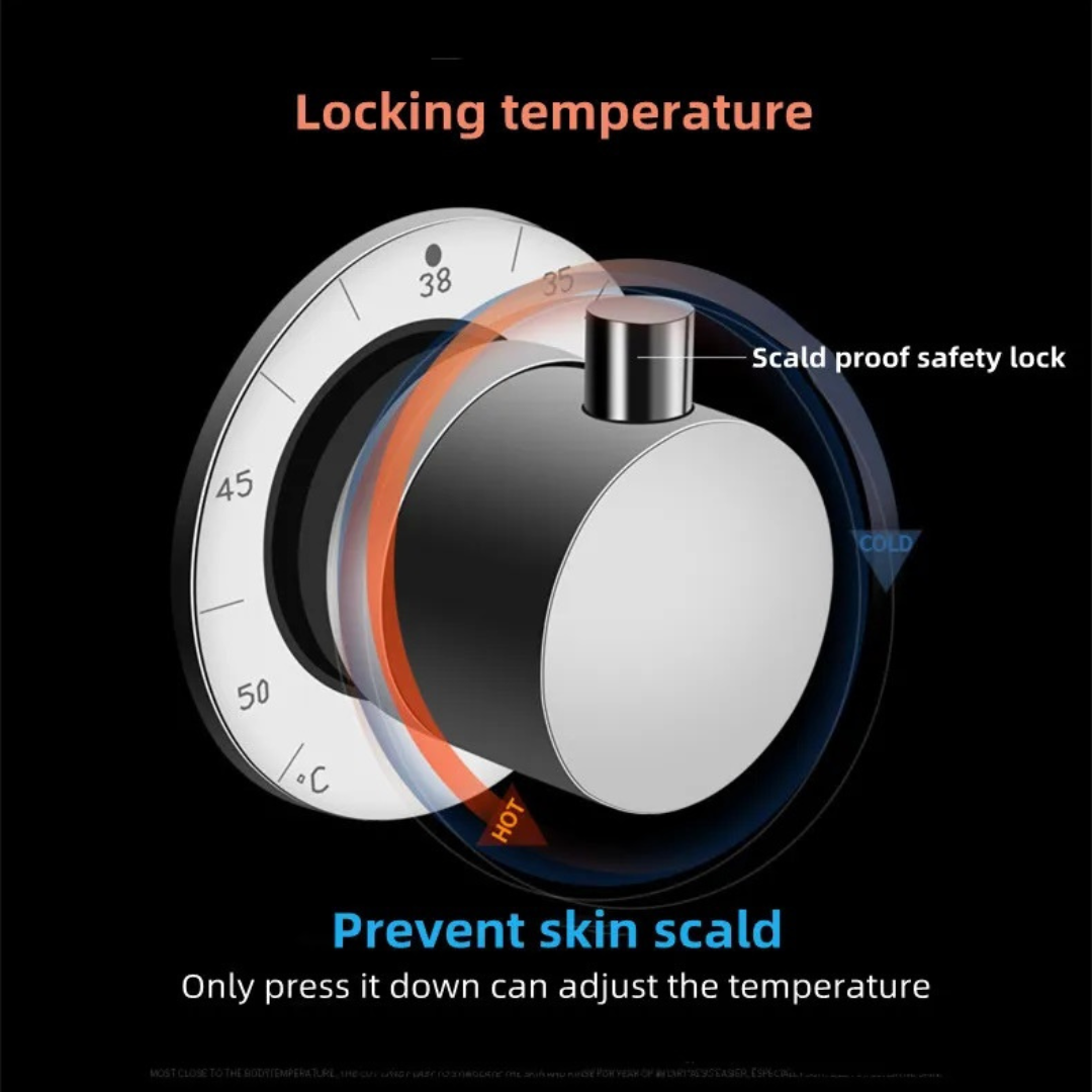 X-Xonier Smart Thermostatic Shower Panel – 8-in-1 Spa System with Rainfall (8004)