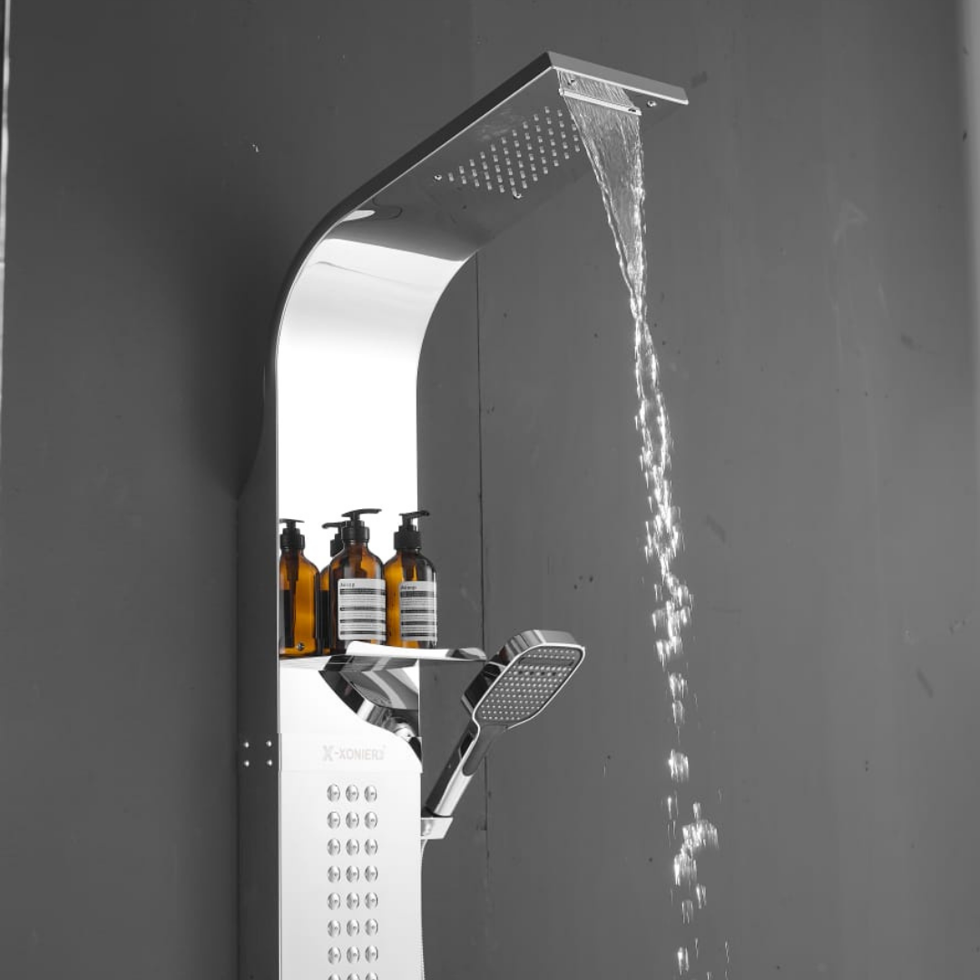 X-Xonier 304 Grade Stainless Steel Shower Panel with 6 modes | Hot & Cold Mixer (9001)