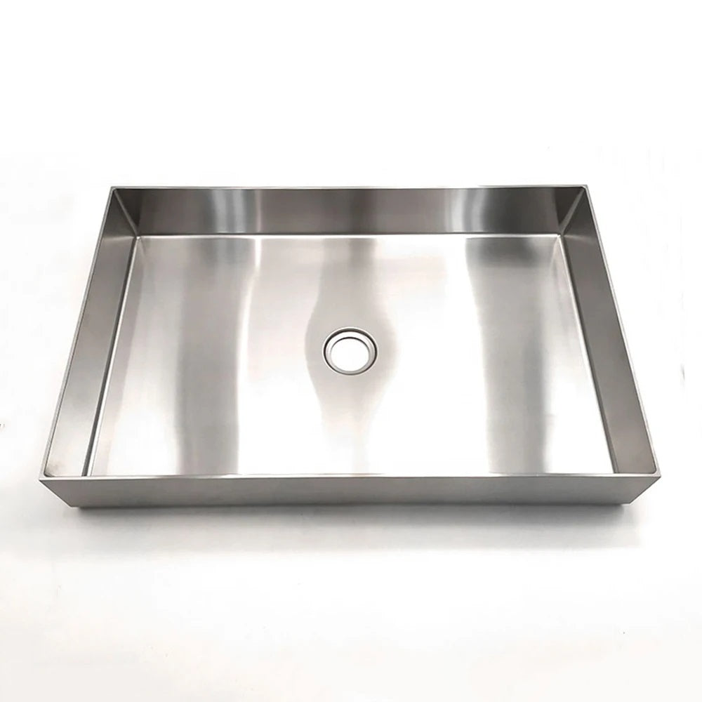 Stainless Steel Wash Basin Countertop Table top Bathroom Sink Washbasin Over Counter for Bathroom Resturent Living room Luxury Matt Black