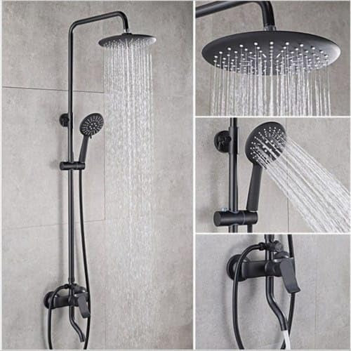 Luxury Shower System, 3-in-1, Dazzling Large Overhead RainFall and 3 Way Multifunction Hand Held shower (8011)