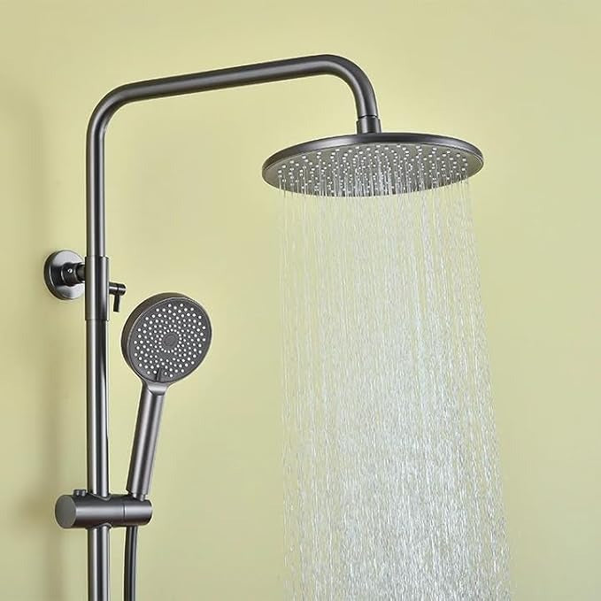 Luxury Shower System, 3-in-1, Dazzling Large Overhead RainFall and 3 Way Multifunction Hand Held shower (8011)