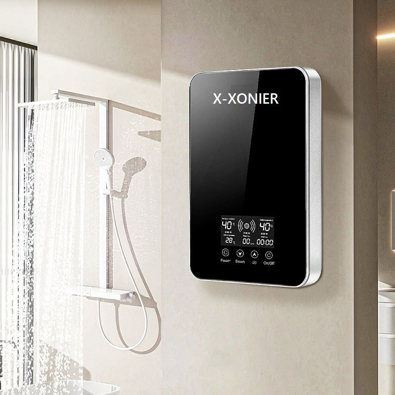 X-Xonier INSTANT WATER HEATER (GEYSER) INDIA’S First Endless HOT Water Supply no Storage Required Advance Saftey feature Touch Panel Digital Temperature Display Fast Heating (WHITE) (IG01)