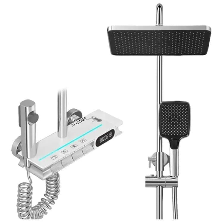 Thermostatic Shower Panel Full Set for Bathroom Shower set piano 4 in 1 Temperature Display (8008)